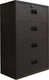 Omcan - Charcoal Black Lateral Legal File Cabinet with Four Drawers - 13076