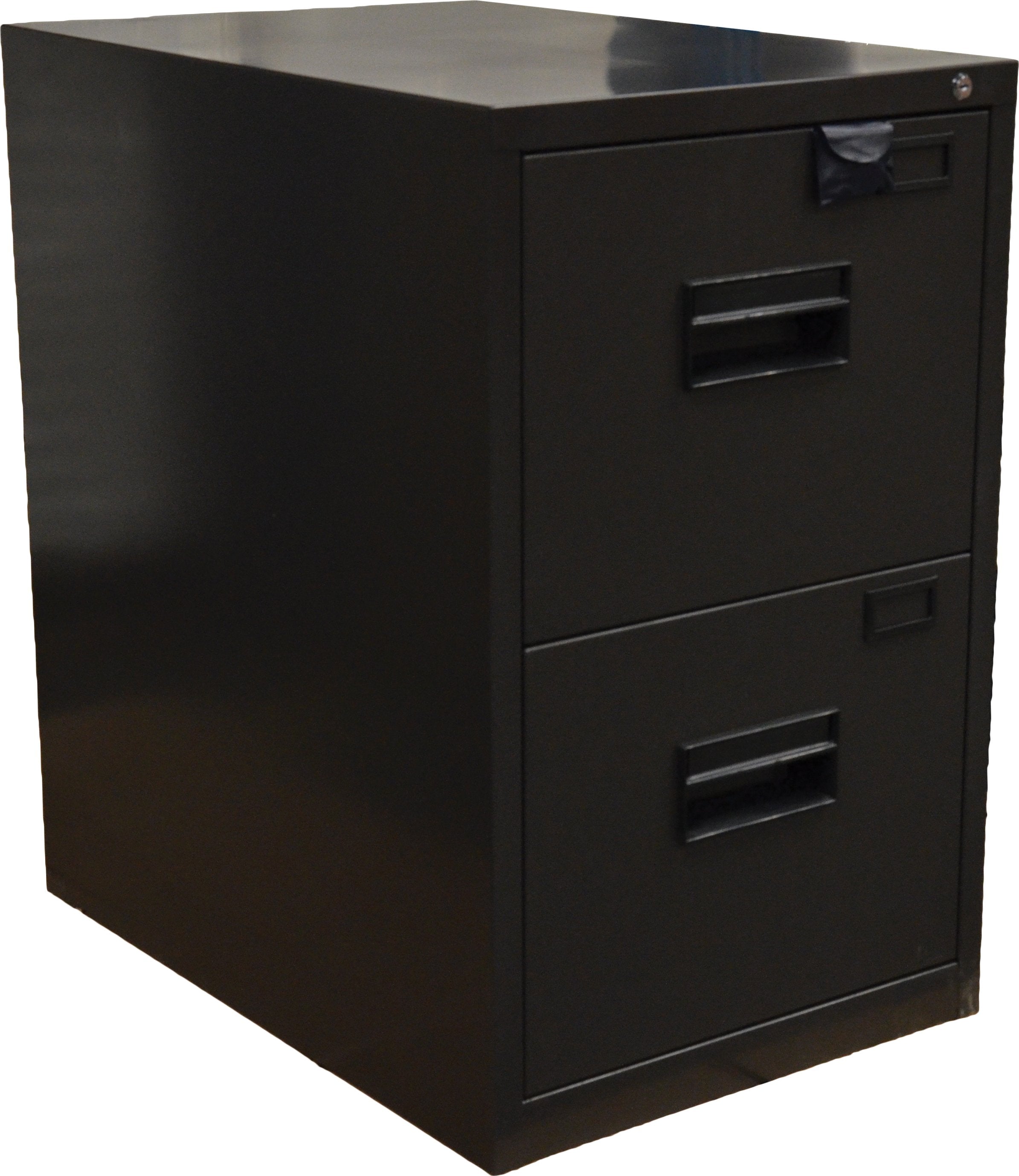 Omcan - Charcoal Black Vertical Legal File Cabinet with Two Drawers ...