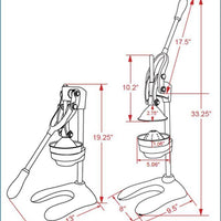 Omcan - Chrome Manual Juice Extractor with 5” Diameter Cutter Plate - 23575