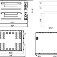 Omcan - Countertop Double Quartz Fuoco Series Pizza Oven - PE-IT-0048-D
