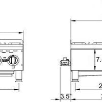 Omcan - Countertop Hot Plate with 4 Burners - CE-CN-HP424M