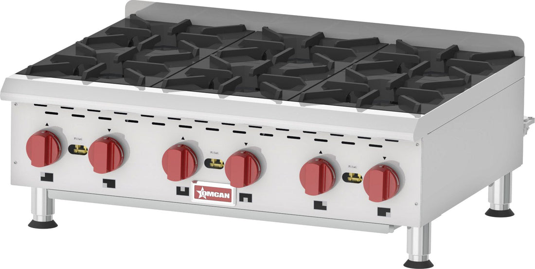 Omcan - Countertop Hot Plate with 6 Burners - CE-CN-HP636M