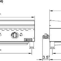 Omcan - Countertop Stainless Steel Gas Char-Broiler with 3 Burners - CE-CN-CBR36