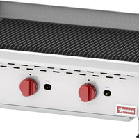 Omcan - Countertop Stainless Steel Gas Char-Broiler with 3 Burners - CE-CN-CBR36