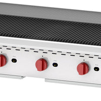 Omcan - Countertop Stainless Steel Gas Char-Broiler with 4 Burners - CE-CN-CBR48