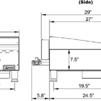 Omcan - Countertop Stainless Steel Manual Gas Griddle with 1 Burner - CE-CN-G15M
