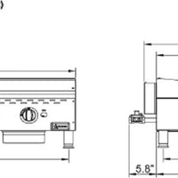 Omcan - Countertop Stainless Steel Manual Gas Griddle with 3 Burners - CE-CN-G36M