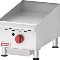 Omcan - Countertop Stainless Steel Thermostatic Control Gas Griddle with 1 Burner - CE-CN-G15TPF