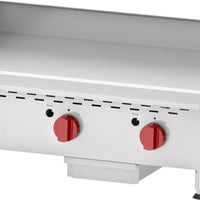 Omcan - Countertop Stainless Steel Thermostatic Control Gas Griddle with 3 Burners - CE-CN-G36TPF