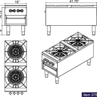 Omcan - Double Gas Stock Pot Range - CE-CN-1060-S