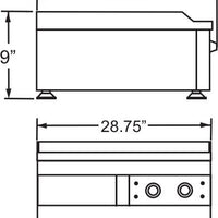 Omcan - Electric Stainless Steel Griddle with 29" Smooth Surface - CE-CN-4400