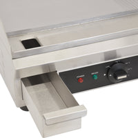 Omcan - Electric Stainless Steel Griddle with Half Smooth Half Ribbed Surface - CE-CN-0610-FR