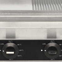 Omcan - Electric Stainless Steel Griddle with Half Smooth Half Ribbed Surface - CE-CN-0610-FR