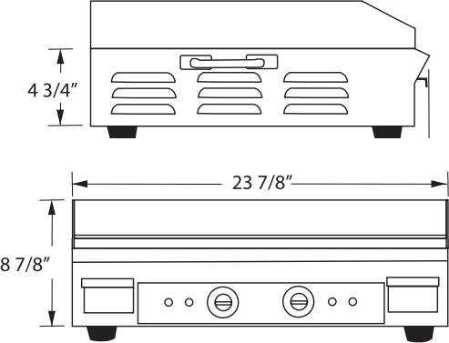 Omcan - Electric Stainless Steel Griddle with Half Smooth Half Ribbed Surface - CE-CN-0610-FR