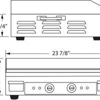 Omcan - Electric Stainless Steel Griddle with Half Smooth Half Ribbed Surface - CE-CN-0610-FR