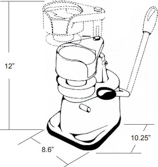 Omcan - Elite Top-Down 5.2" Hamburger Patty Maker - 11428