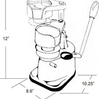 Omcan - Elite Top-Down 5.2" Hamburger Patty Maker - 11428