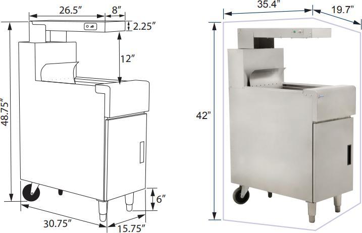 Omcan - Floor Standing Chip Dump - FW-CN-0032-F