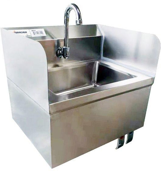 Omcan - Hand Sink with Knee Valve AssembIy & Side Splashes - 46512