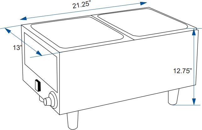 Omcan - Hotdog Steamer & Bun Warmer - FW-TW-3050