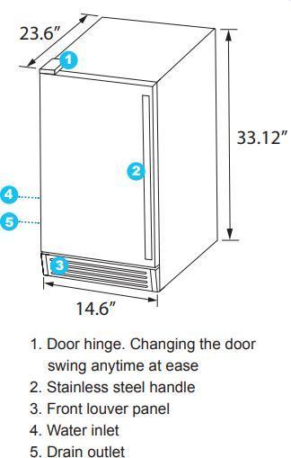 Omcan - Ice Maker with 12-kg (26.5 lb) Capacity - IC-CN-0012