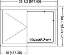 Omcan - Left Drain Board 18” x 21” x 14” Pot Sink with Center Drain - 43771