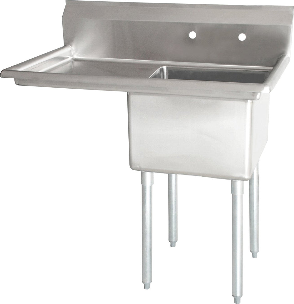 Omcan - Left Drain Board 18” x 21” x 14” Pot Sink with Center Drain - 43771