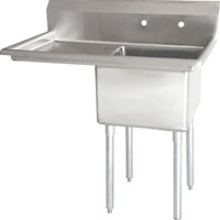 Omcan - Left Drain Board 18” x 21” x 14” Pot Sink with Center Drain - 43771