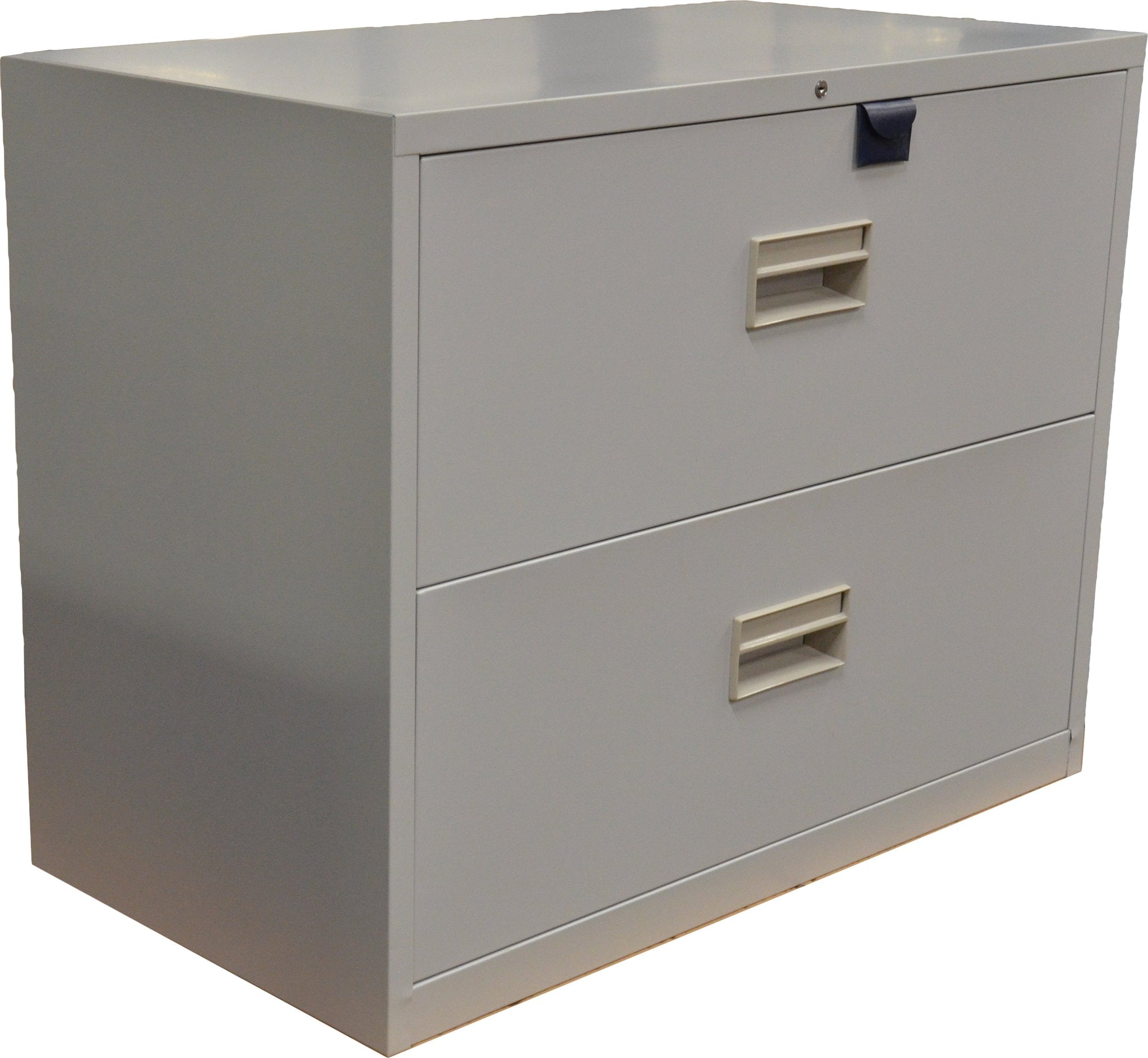 Omcan - Light Grey Lateral Legal File Cabinet with Two Drawers - 21652