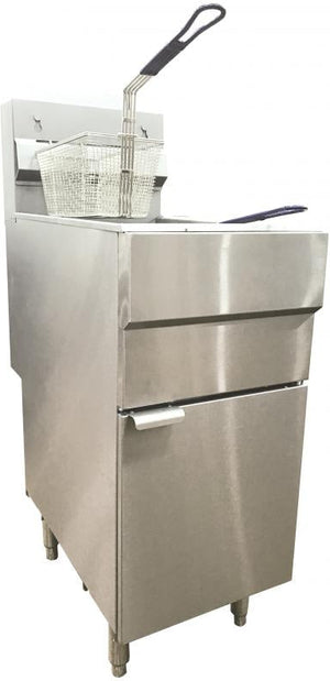 Omcan - Natural Gas Fryer with 45-50 lb Capacity - CE-CN-0025-FN