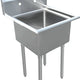 Omcan - No Drain Board 18” x 21” x 14” Pot Sink with Center Drain - 43772