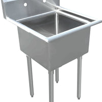 Omcan - No Drain Board 18” x 21” x 14” Pot Sink with Corner Drain - 25262