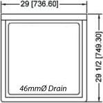 Omcan - No Drain Board 24” x 24” x 14” Pot Sink with Center Drain - 43783