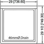 Omcan - No Drain Board 24” x 24” x 14” Pot Sink with Center Drain - 43783