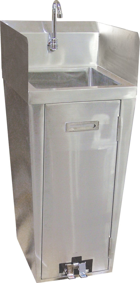 Omcan - Pedestal Sink with Side Splashes - 27180