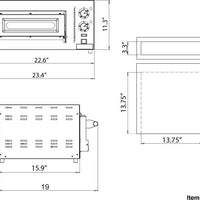 Omcan - Pizza Oven Compact Series with 2.20 kW Power & Single Chamber - PE-IT-0005