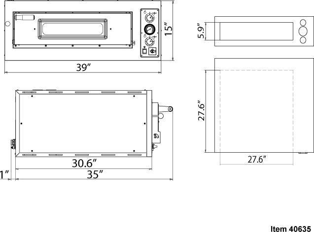 Omcan - Pizza Oven Entry Max Series with 5.6 kW Power & Single Chamber - PE-IT-0019-S