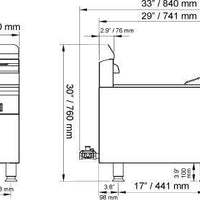 Omcan - Propane Fryer with 15 lb Capacity - CE-CN-UR-CF15-LP