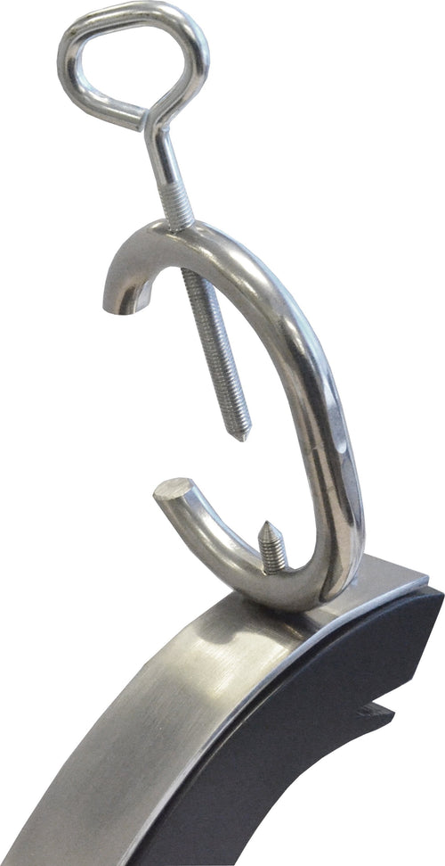 Omcan - Prosciutto/Ham Holder with Black Lacquered Wood Base - 41229