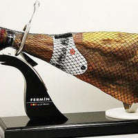 Omcan - Prosciutto/Ham Holder with Black Lacquered Wood Base - 41229