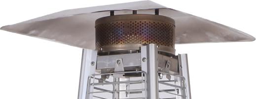 Omcan - Pyramid-Style Patio Heater with Stainless Steel Body - PH-CN-2270-S