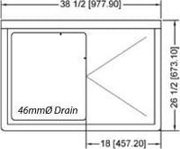 Omcan - Right Drain Board 18” x 21” x 14” Pot Sink with Center Drain - 43773