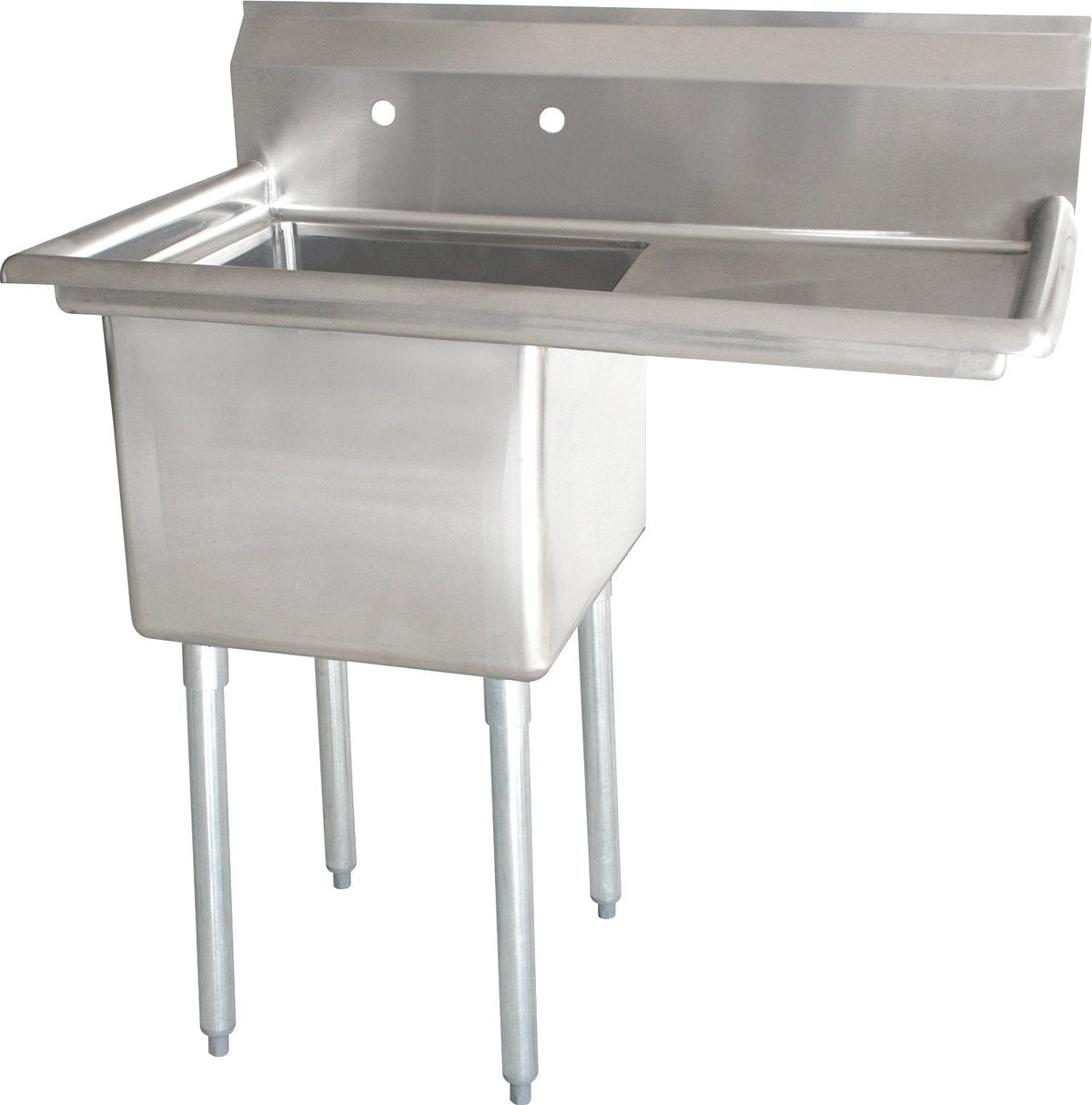 Omcan - Right Drain Board 24” x 24” x 14” Pot Sink with Corner Drain - 25254