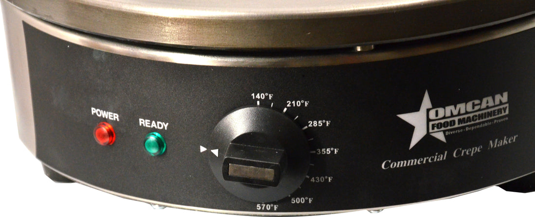 Omcan - Round Crepe Griddle with 14" Polished Cast Iron Plate - CE-CN-0350