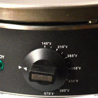 Omcan - Round Crepe Griddle with 14" Polished Cast Iron Plate - CE-CN-0350