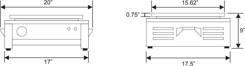 Omcan - Round Crepe Griddle with 15.62" Polished Cast Iron Plate - CE-CN-0397