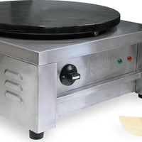 Omcan - Round Crepe Griddle with 15.62" Polished Cast Iron Plate - CE-CN-0397