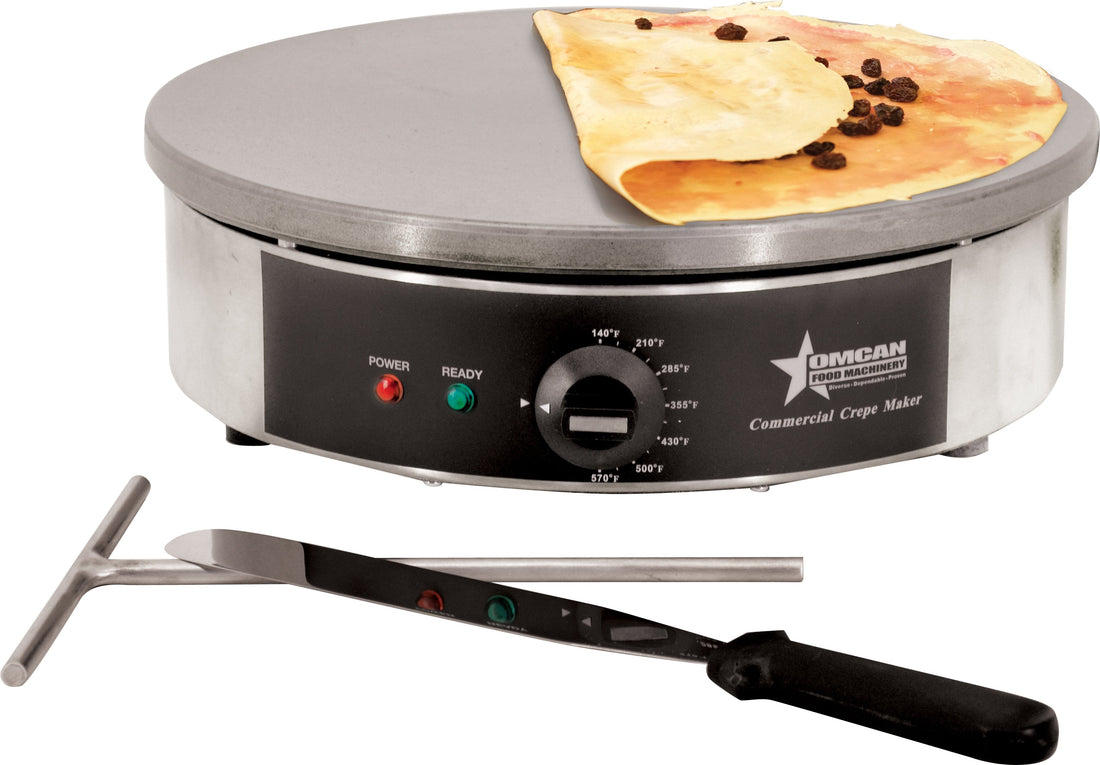 Omcan - Round Crepe Griddle with 16" Polished Cast Iron Plate - CE-CN-0400