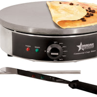 Omcan - Round Crepe Griddle with 16" Polished Cast Iron Plate - CE-CN-0400
