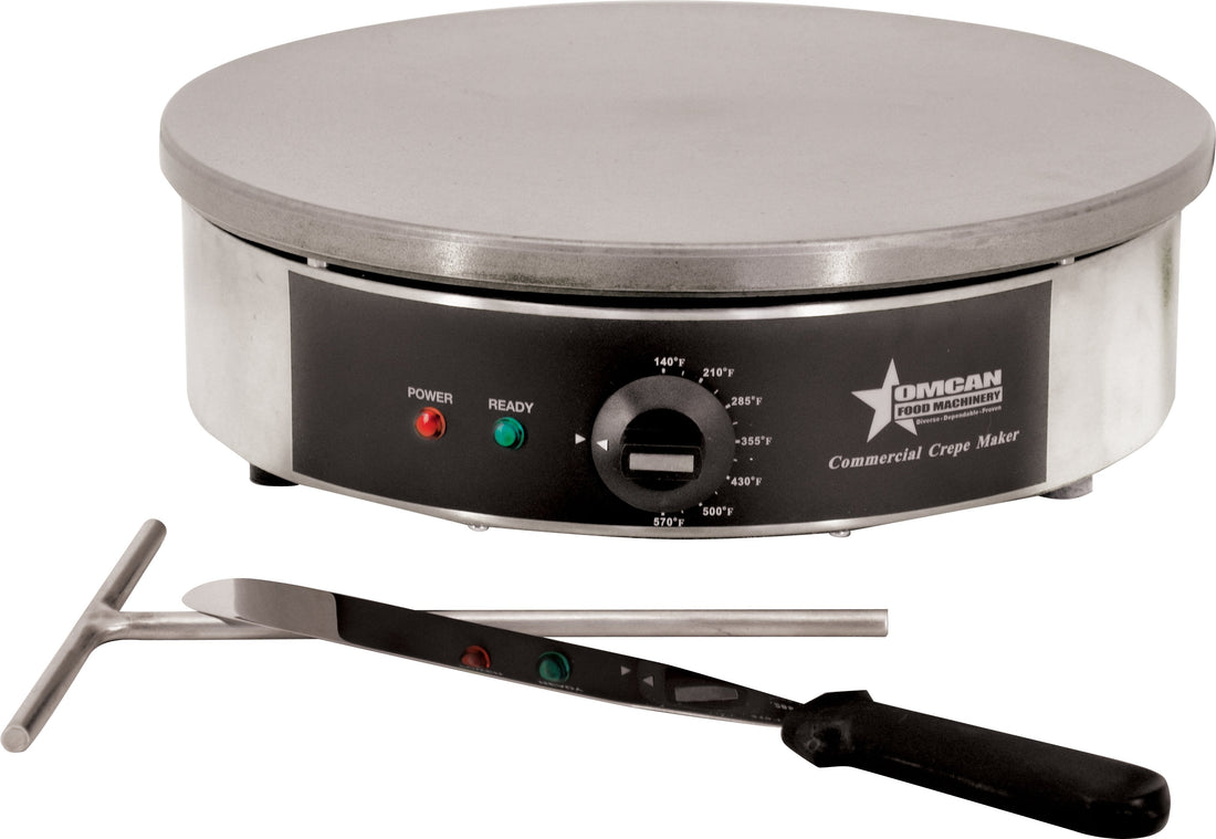 Omcan - Round Crepe Griddle with 16" Polished Cast Iron Plate - CE-CN-0400